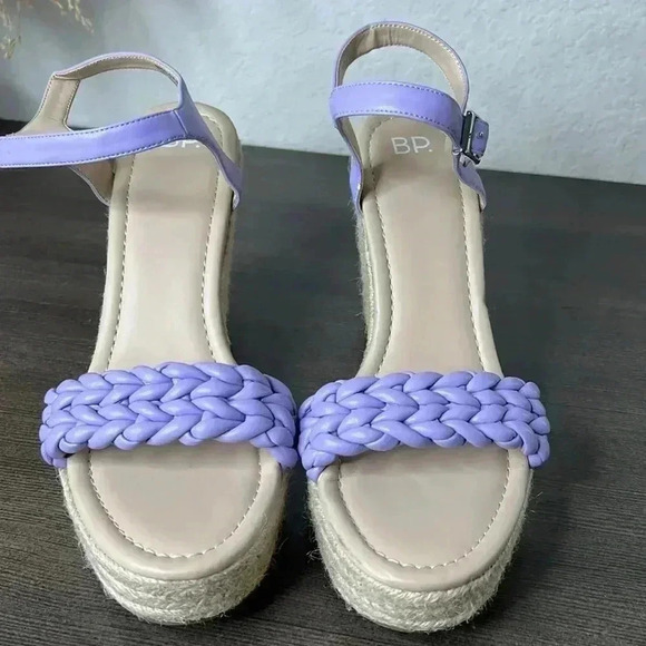 NEW BP Goldie Braided Wedge Sandal  Purple Size 9.5M - Picture 5 of 12